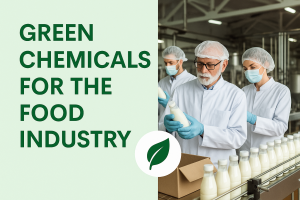 Green chemicals used for safe and eco-friendly cleaning in food industry facilities