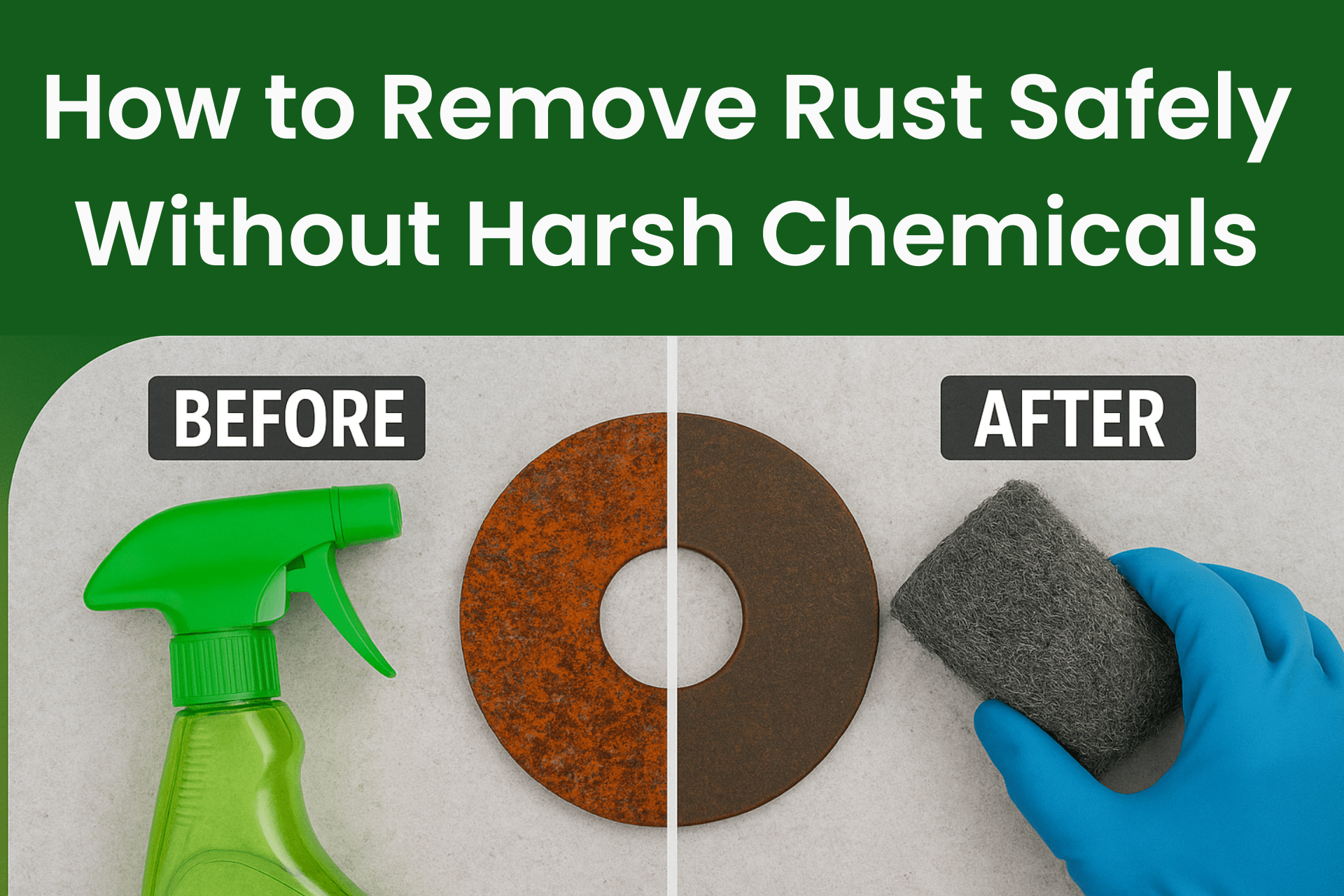 Eco-friendly rust removal using safe green chemical solutions